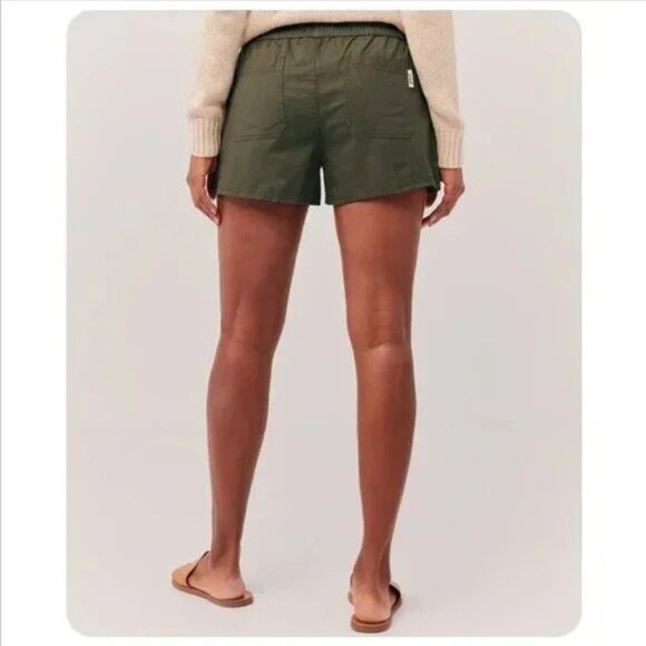 Pact Womens Organic Cotton Campbell Twill Drawstring Shorts - Picture 2 of 6
